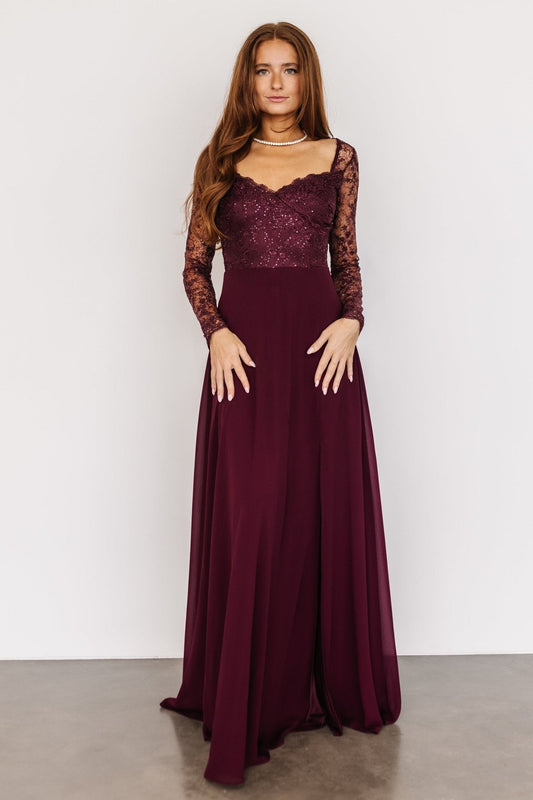 Adalaide Long Sleeve Maxi Dress | Mulberry - Baltic Born
