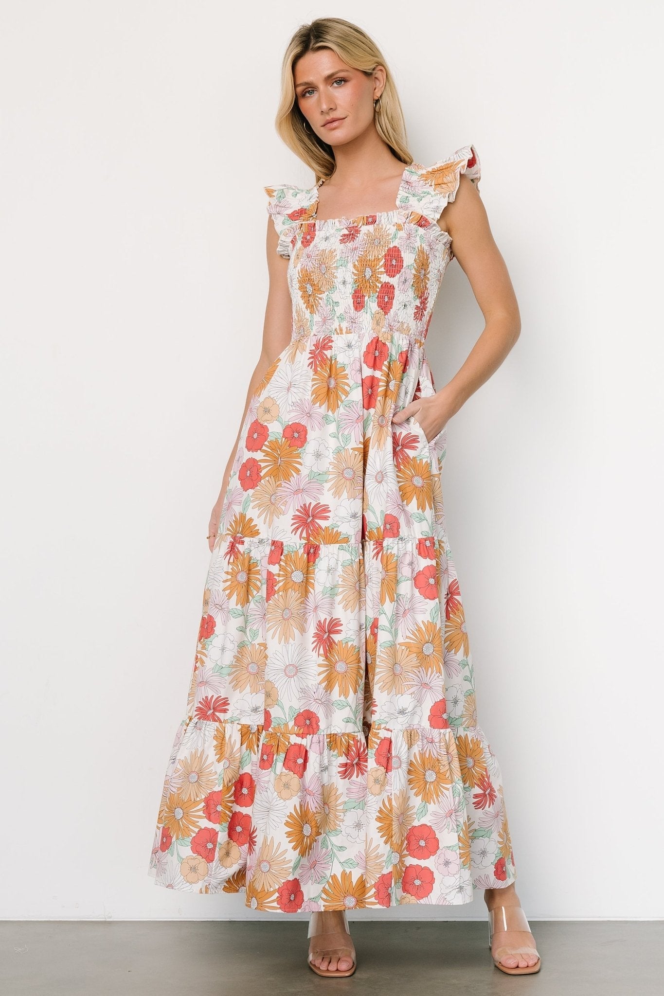 Adela Maxi Dress | Cream Multi Floral - Baltic Born