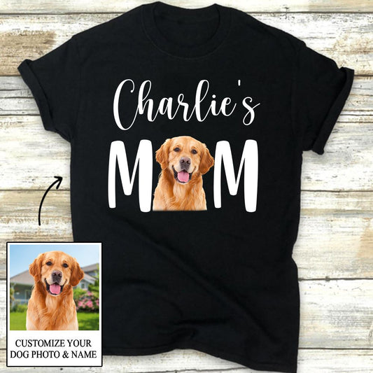 Dog Mom - Personalized Custom Photo Women's T-shirt