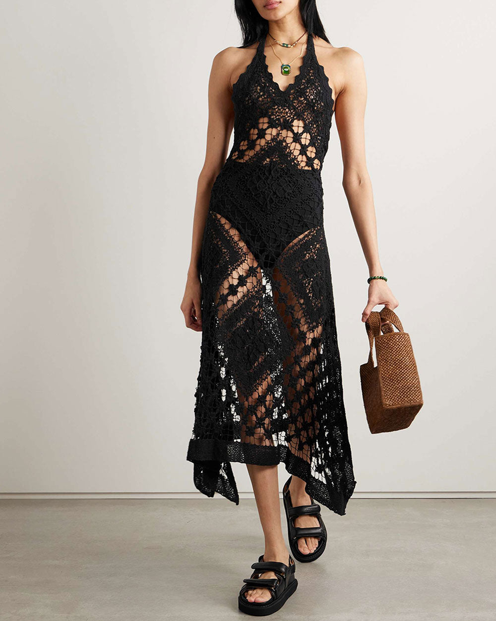 Crocheted Cotton Maxi Dress