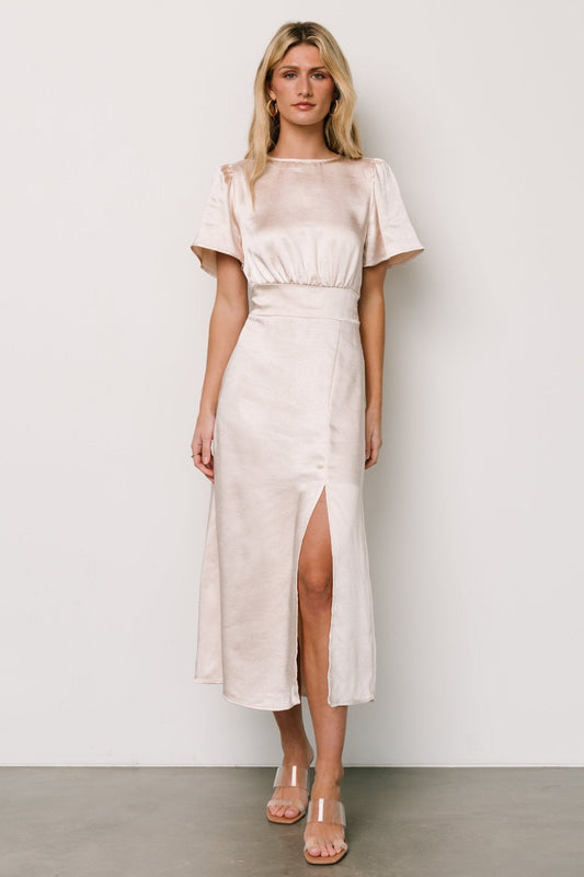Allie Satin Dress | Champagne - Baltic Born