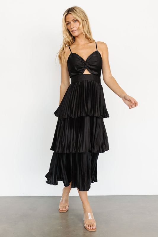 Amour Tiered Dress | Black - Baltic Born
