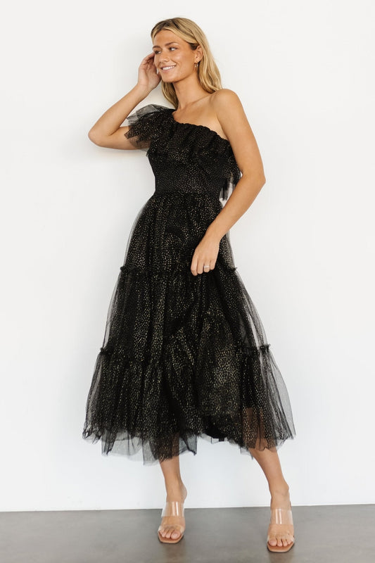 Anessa Tulle Dress | Black + Gold - Baltic Born