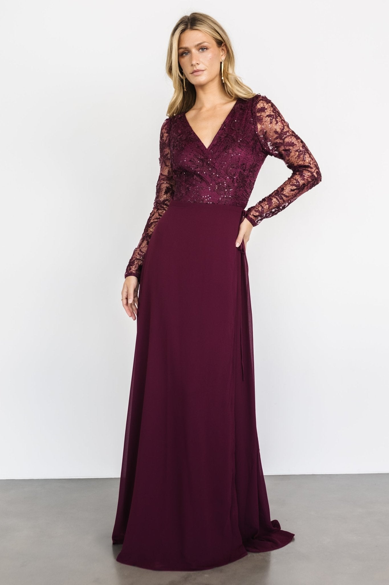 Anna Wrap Maxi Dress | Mulberry - Baltic Born