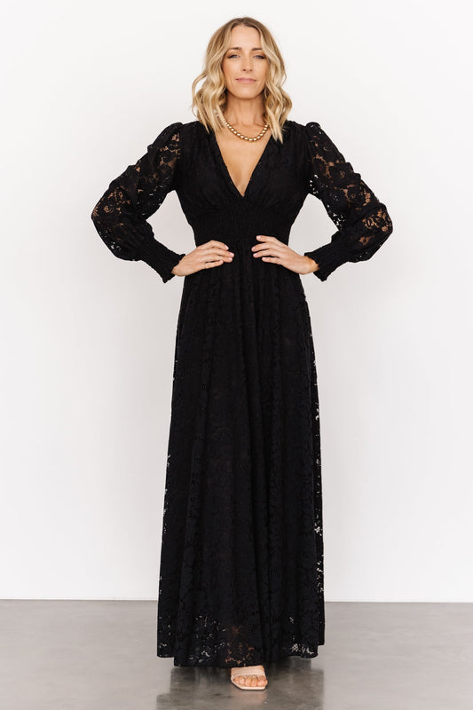 Aphrodite Lace Maxi Dress | Black - Baltic Born