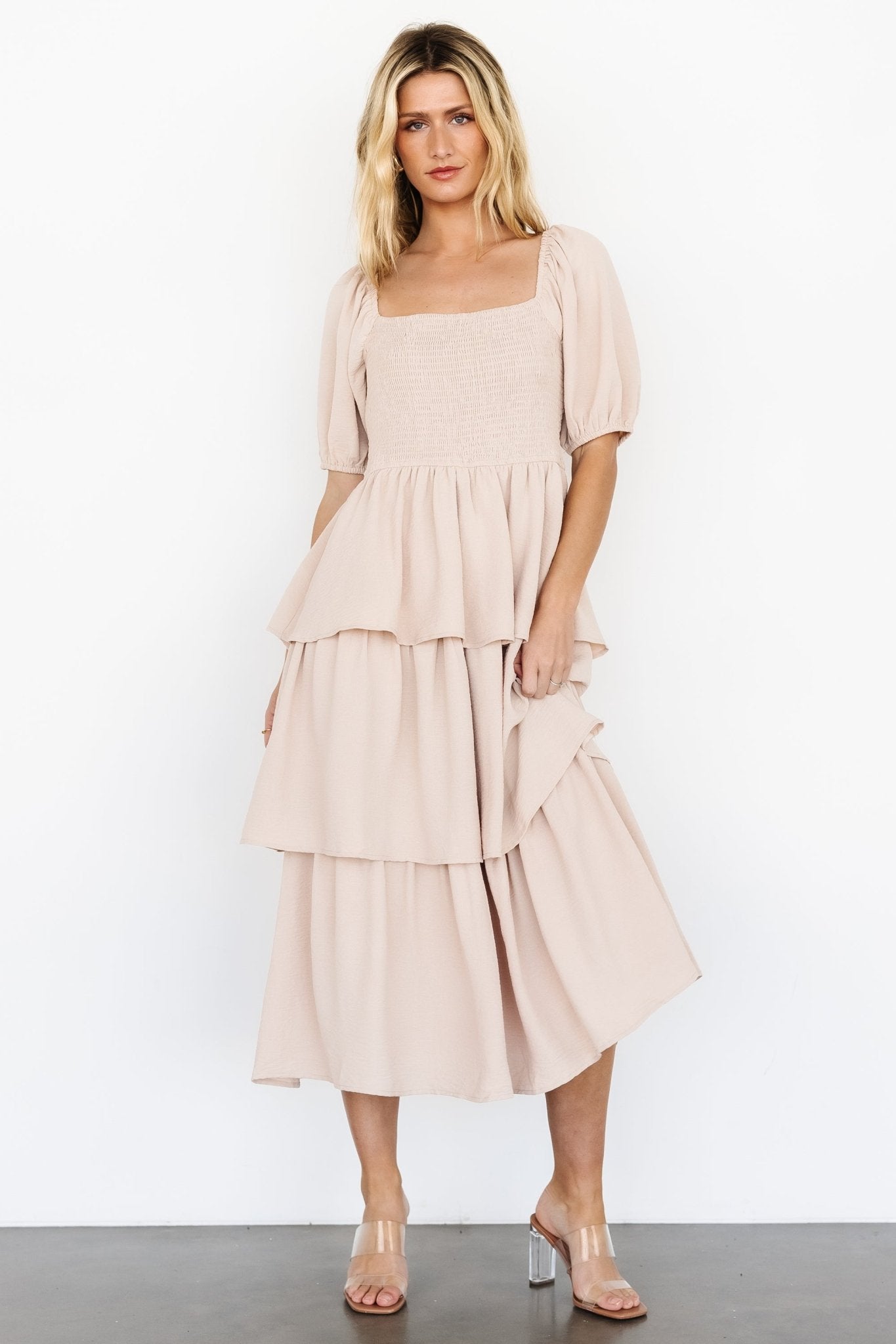 Ashbourne Tiered Dress | Natural - Baltic Born
