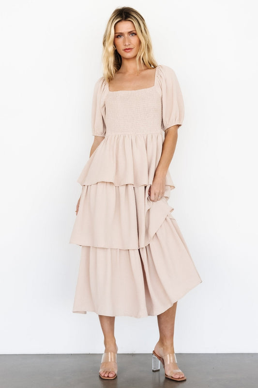 Ashbourne Tiered Dress | Natural - Baltic Born