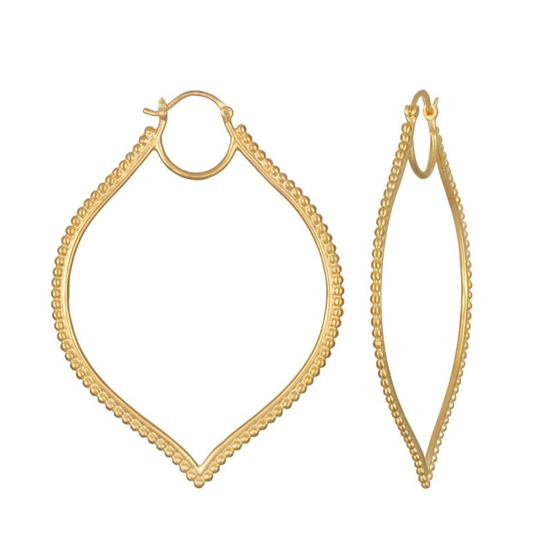 Satya Jewelry Lotus Hoop Earrings
