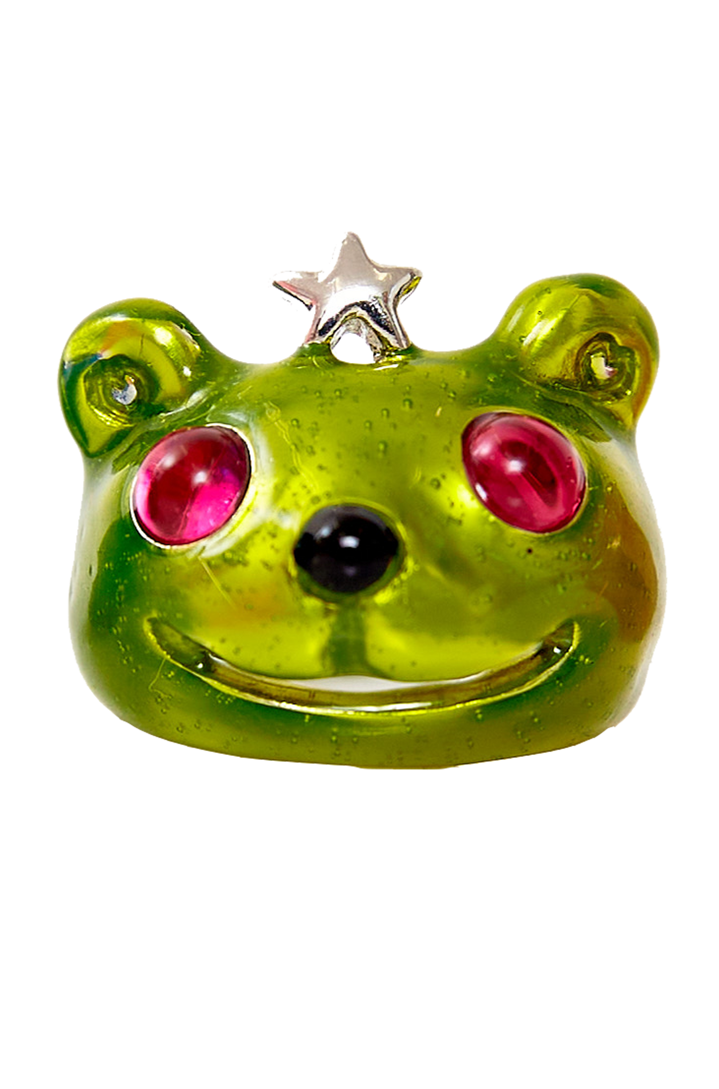 LIME GREEN PRINCESS BEAR RING