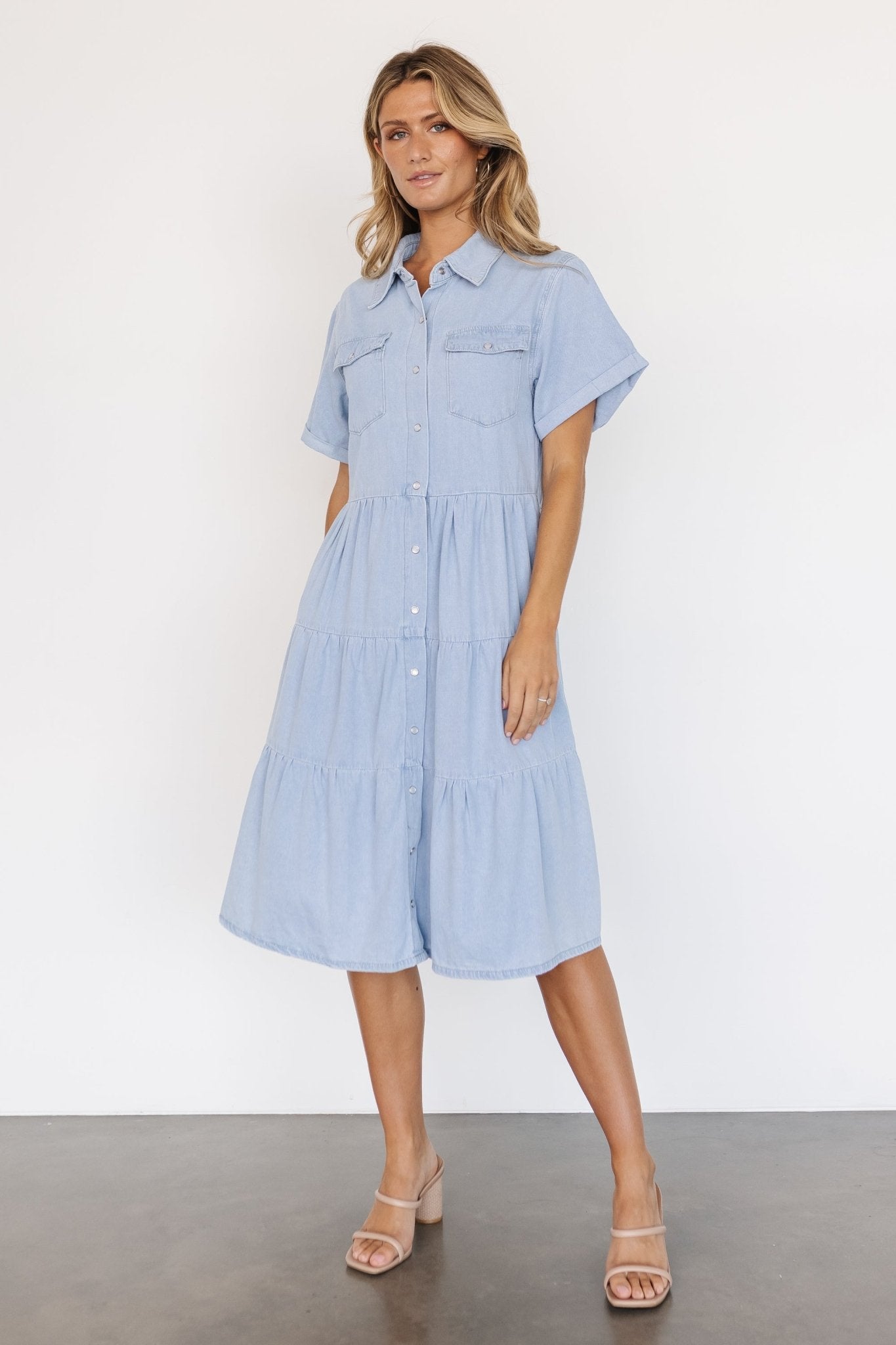 Belmont Denim Midi Dress | Denim Blue - Baltic Born