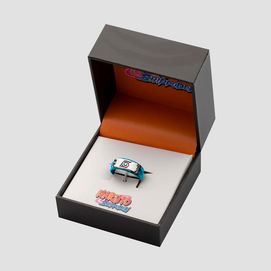 Naruto Leaf Village Blue Stainless Steel Ring