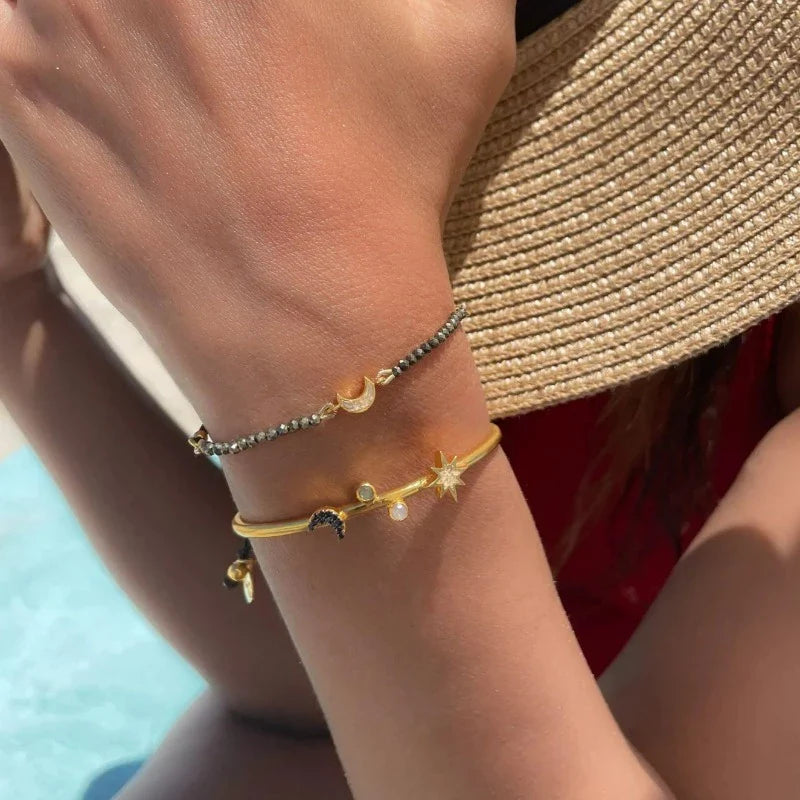 Shana Gulati "Neoma" Gold Vermeil Moon Bracelet