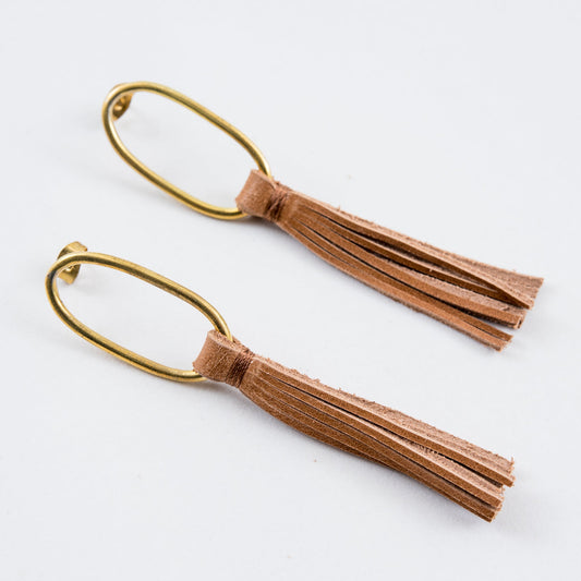 Brown Amrita Fringe Earrings