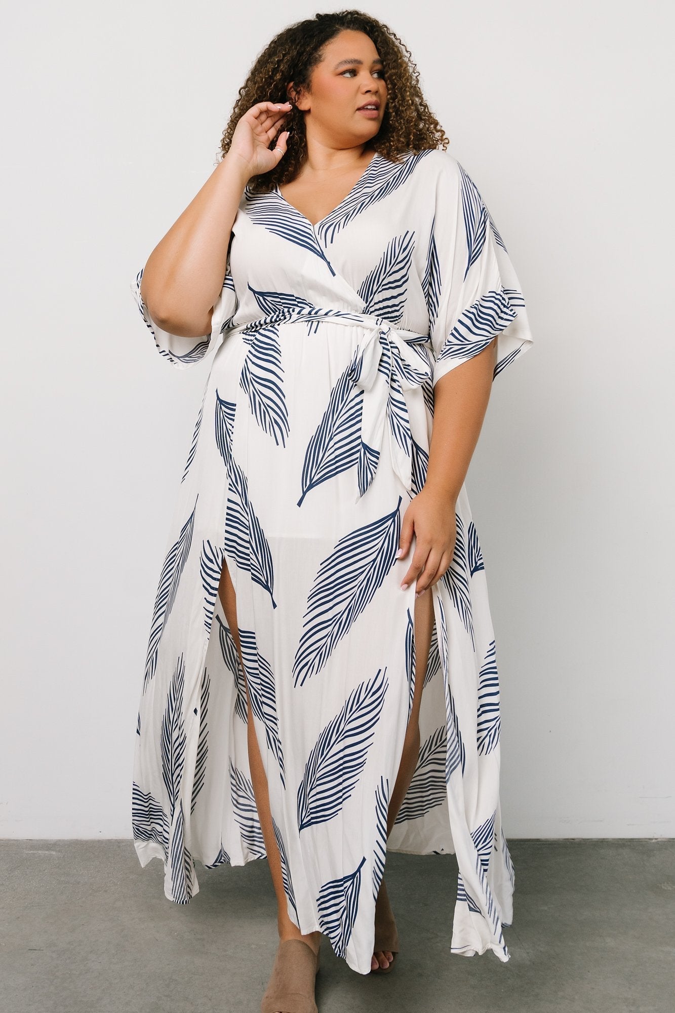 Corinth Print Maxi Dress | Navy - Baltic Born