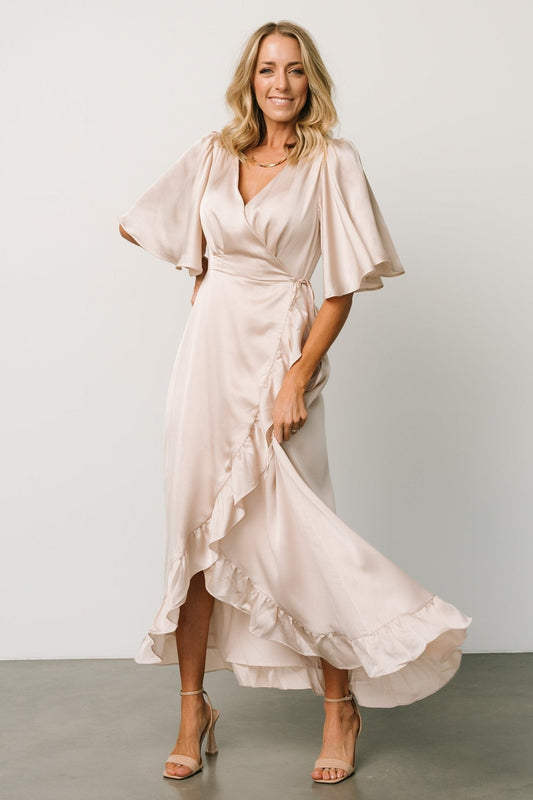 Deborah Wrap Dress | Champagne - Baltic Born