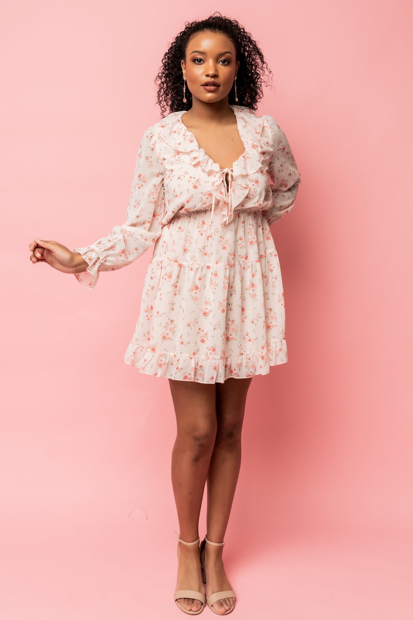 Doris Mini Dress | Blush Floral - Baltic Born