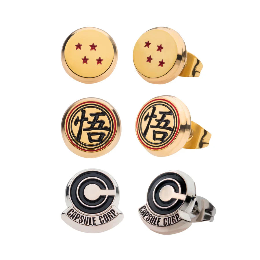 Dragon Ball Capsule Corp Stud Earrings