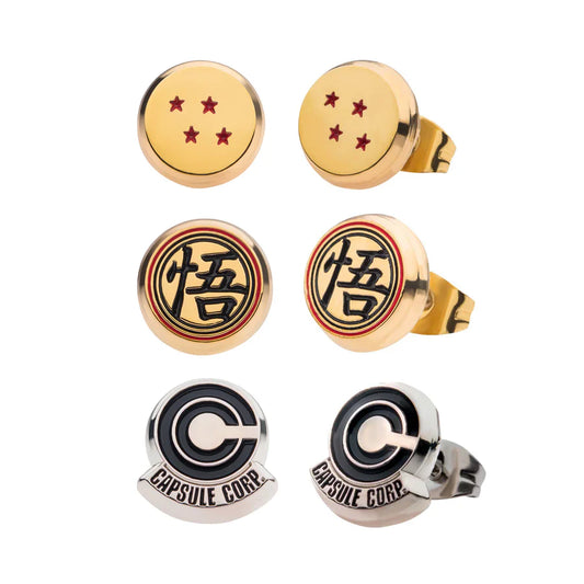 Dragon Ball Capsule Corp Stud Earrings