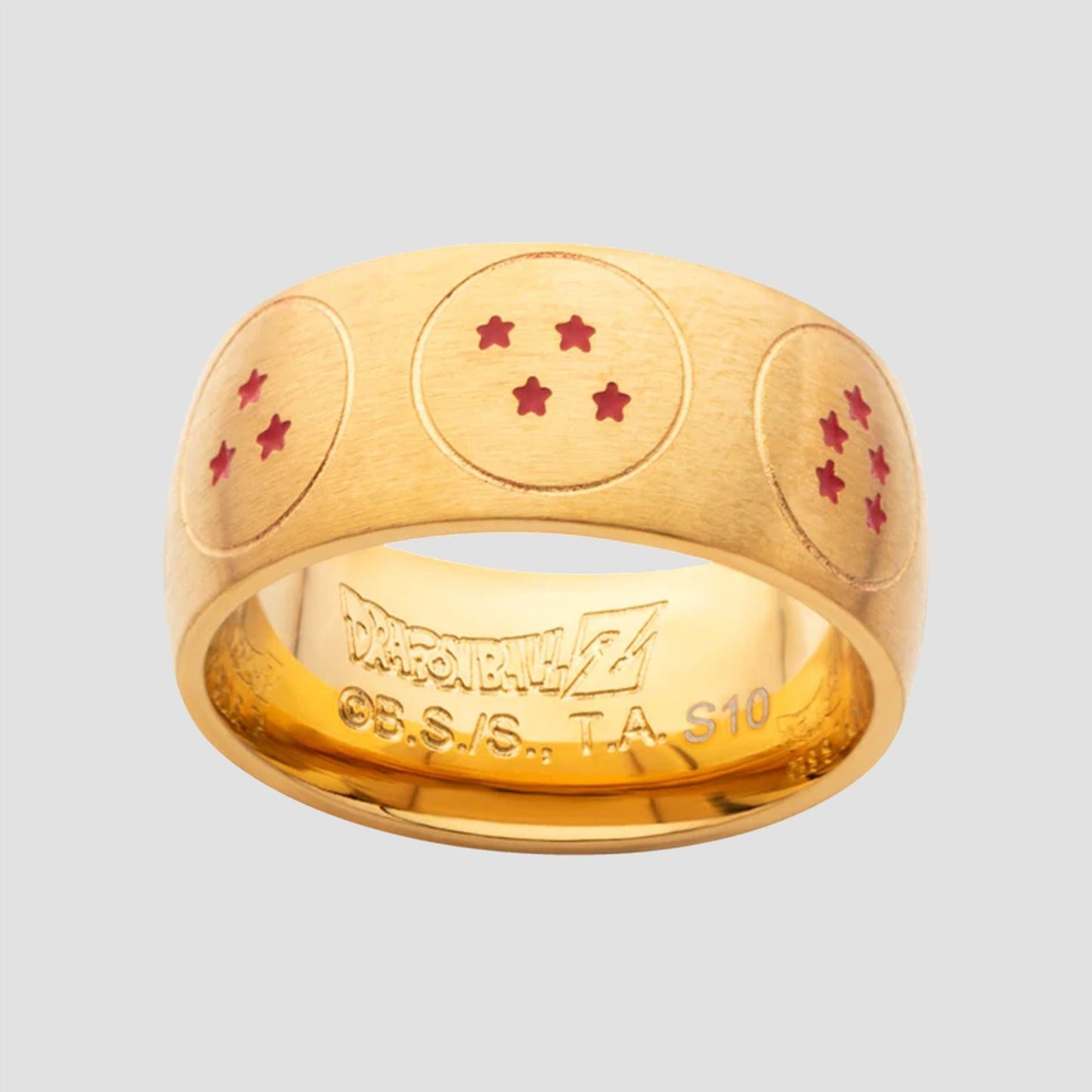 Dragon Balls (Dragon Ball Z) Gold Plated Steel Ring