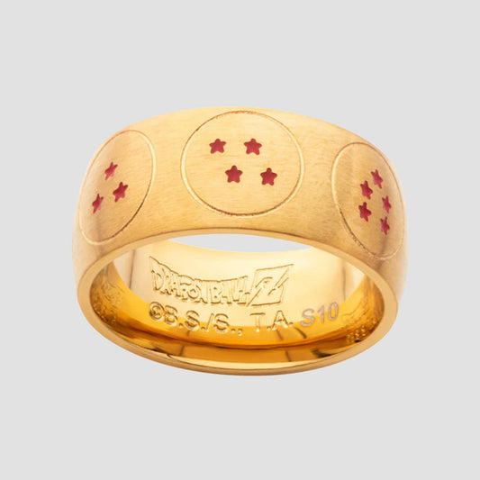 Dragon Balls (Dragon Ball Z) Gold Plated Steel Ring