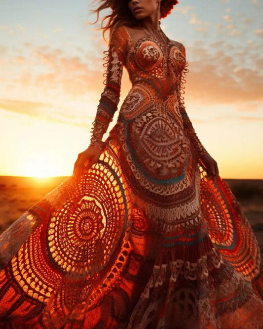 Bohemian Crochet Dress