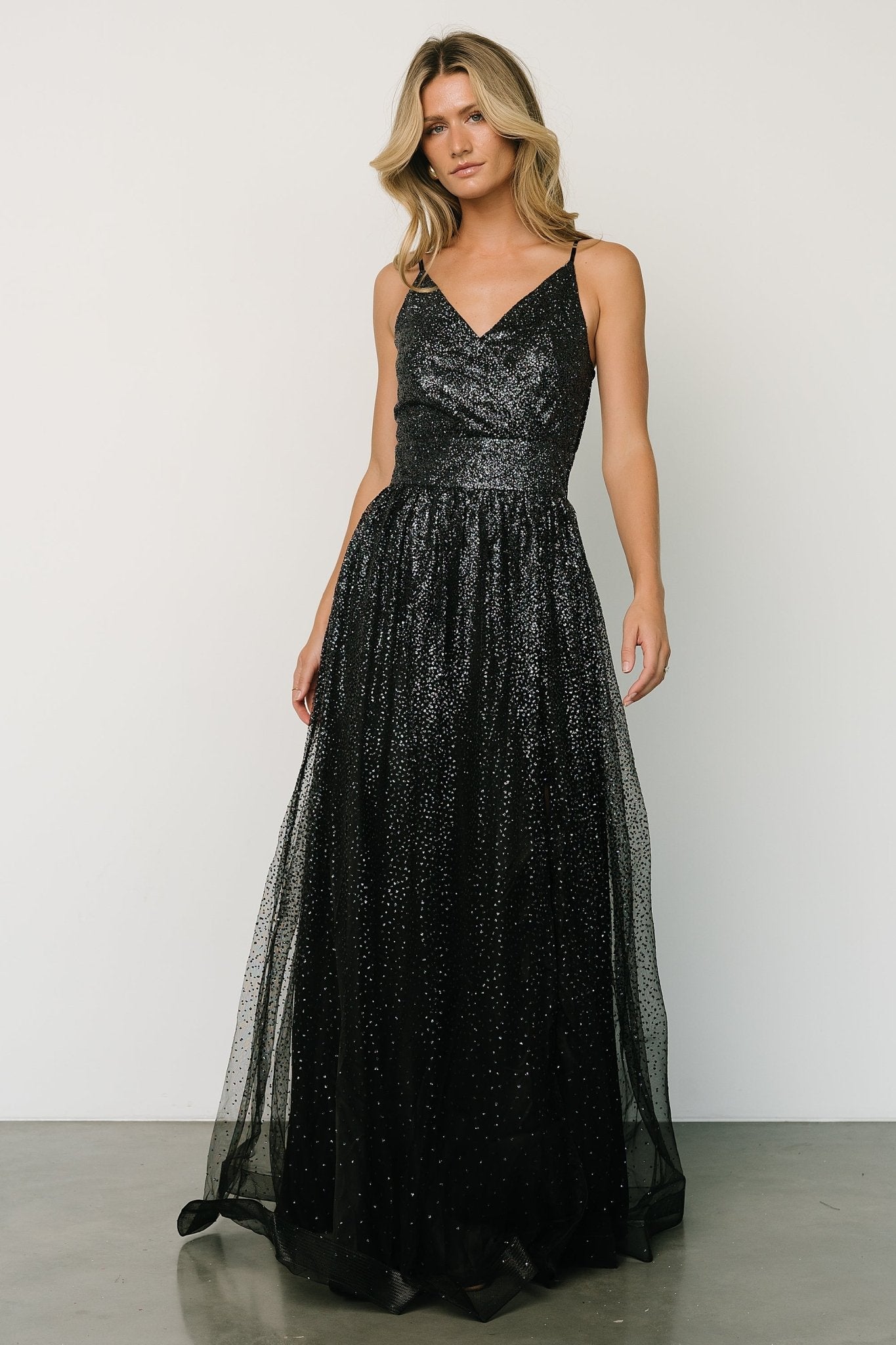 Ellie Shimmer Gown | Black - Baltic Born