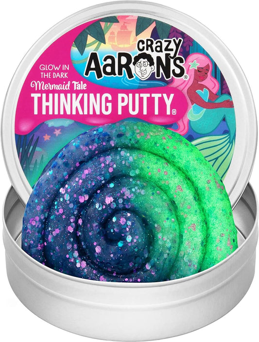 Crazy Aaron's Glow Bright Mermaid Tale Thinking Putty
