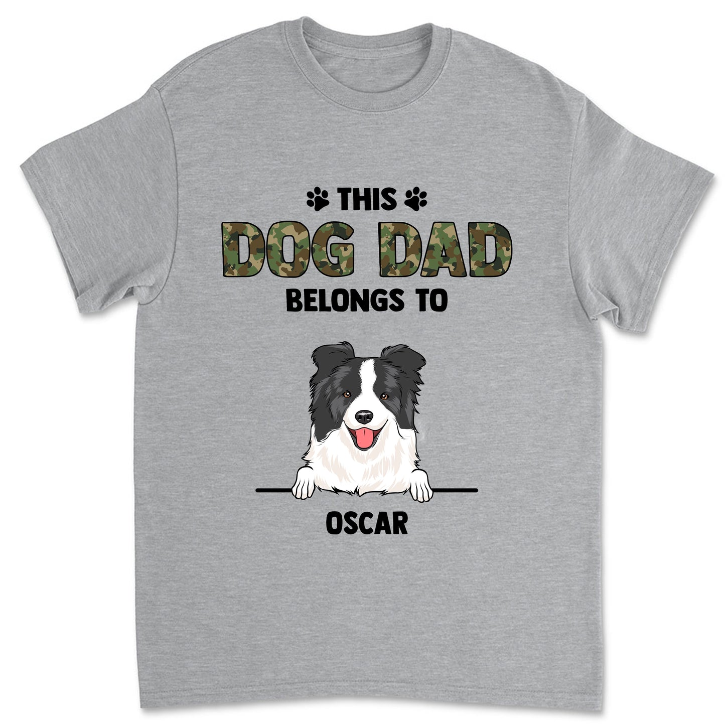 Dog Dad Belongs - Personalized Custom Unisex T-shirt