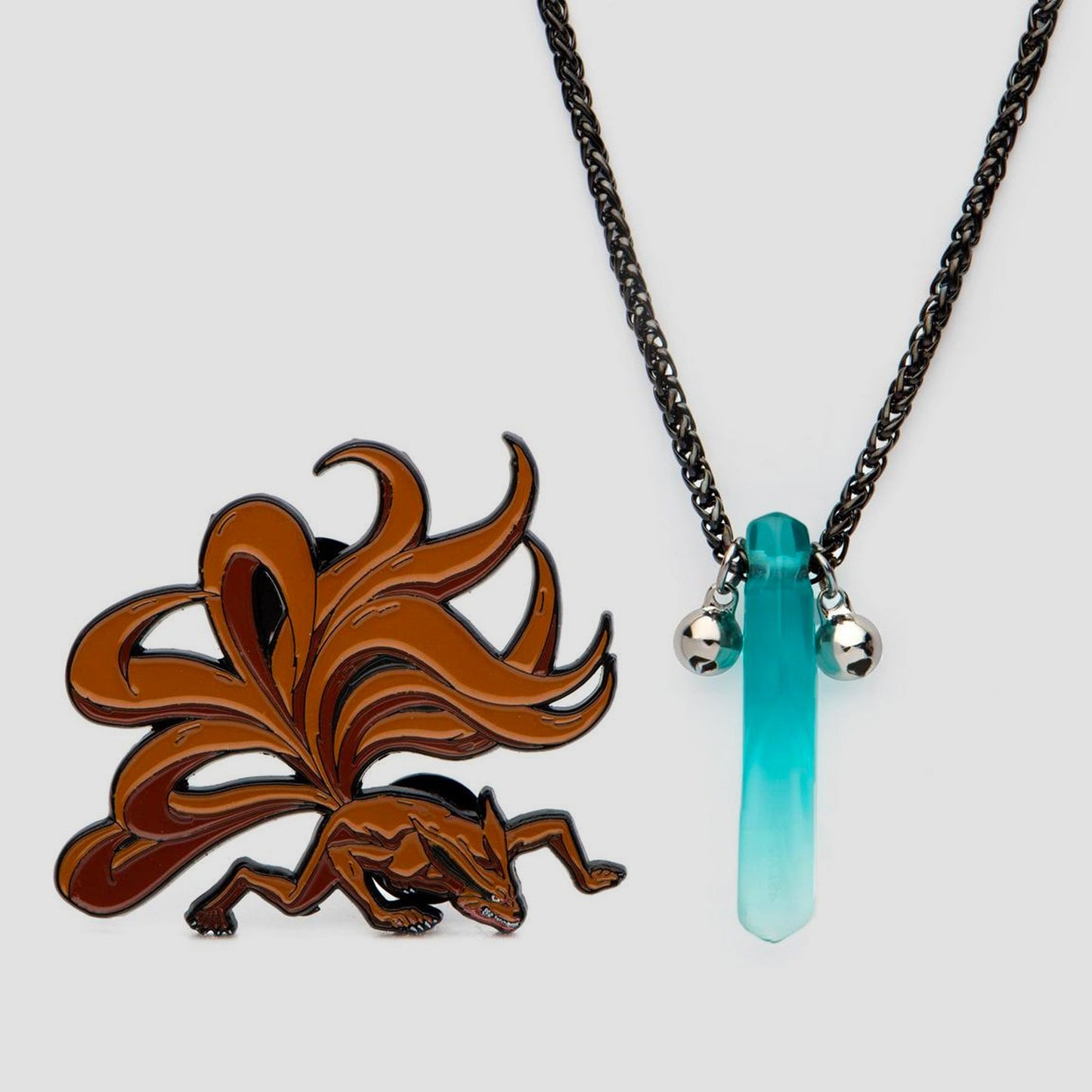 Tsunade Necklace & Nine Tails Fox Pin Naruto Collector's Set