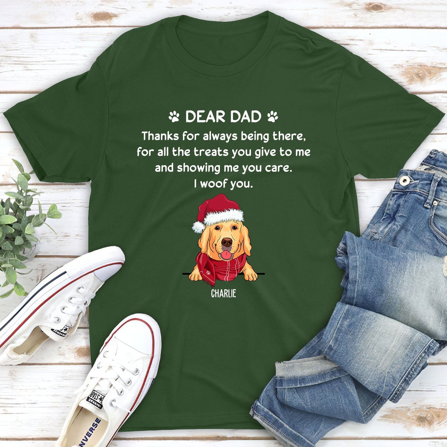 Thank You Dog Mom/Dad - Personalized Custom Unisex T-shirt