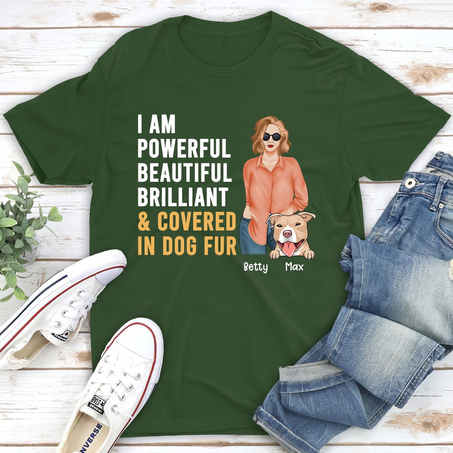 Covered In Dog Fur - Personalized Custom Unisex T-shirt