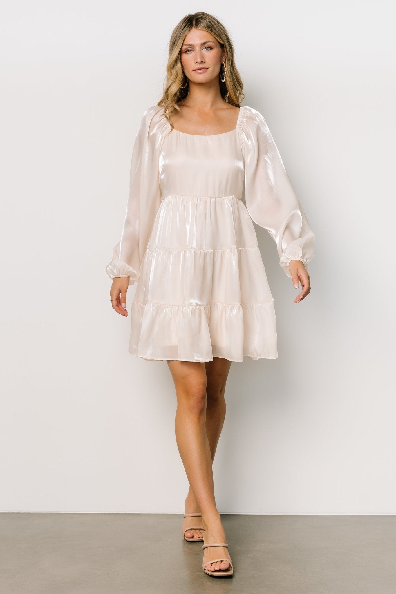 Gio Tiered Short Dress | Champagne - Baltic Born