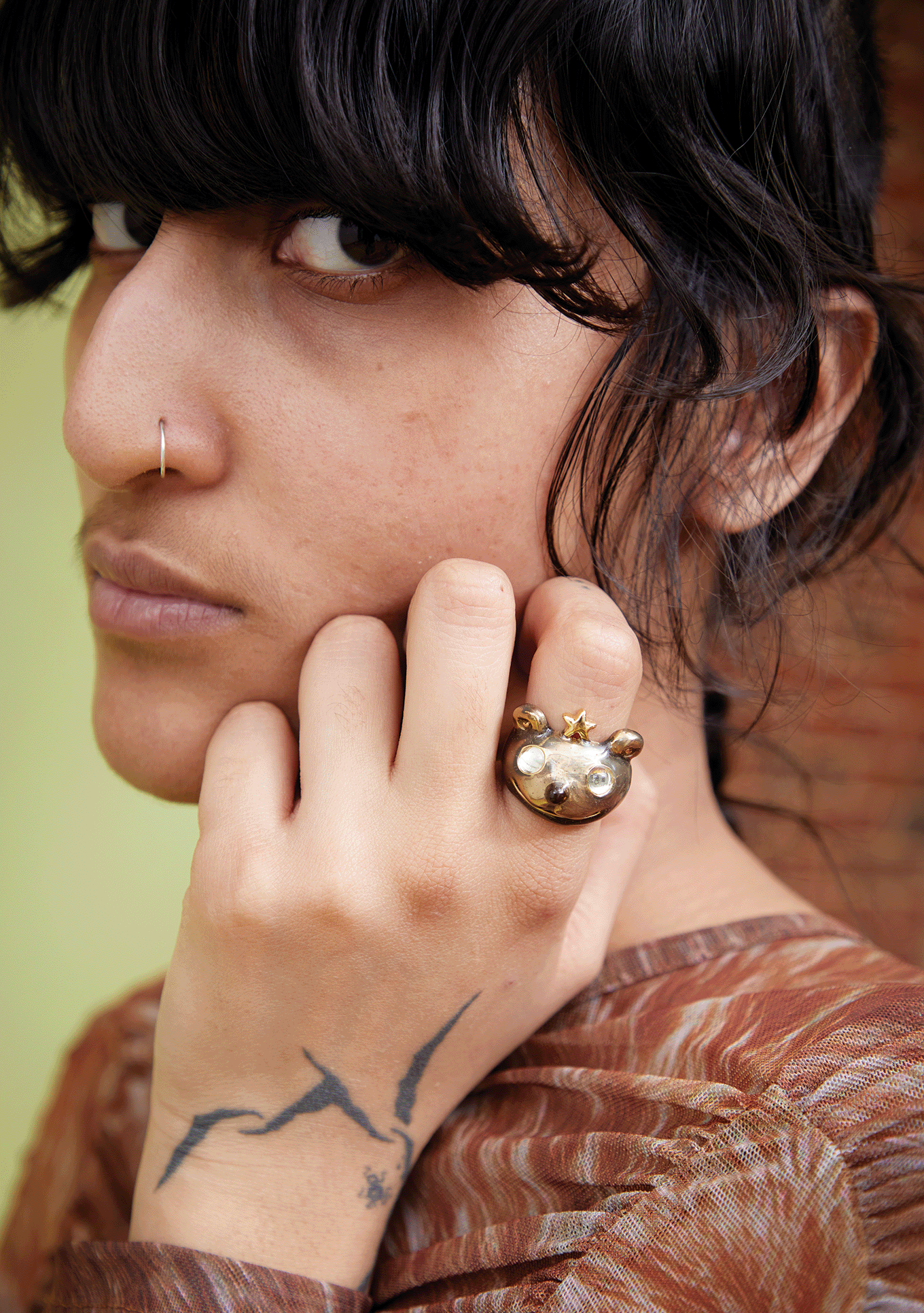 ANTIQUE GOLD PRINCESS BEAR RING