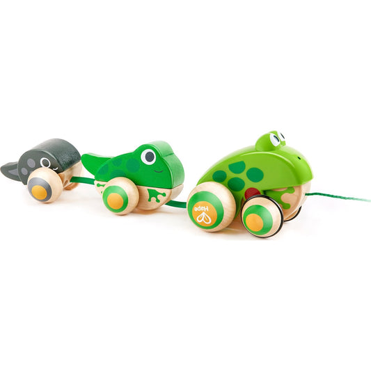 Hape Pull-Along Frog Family