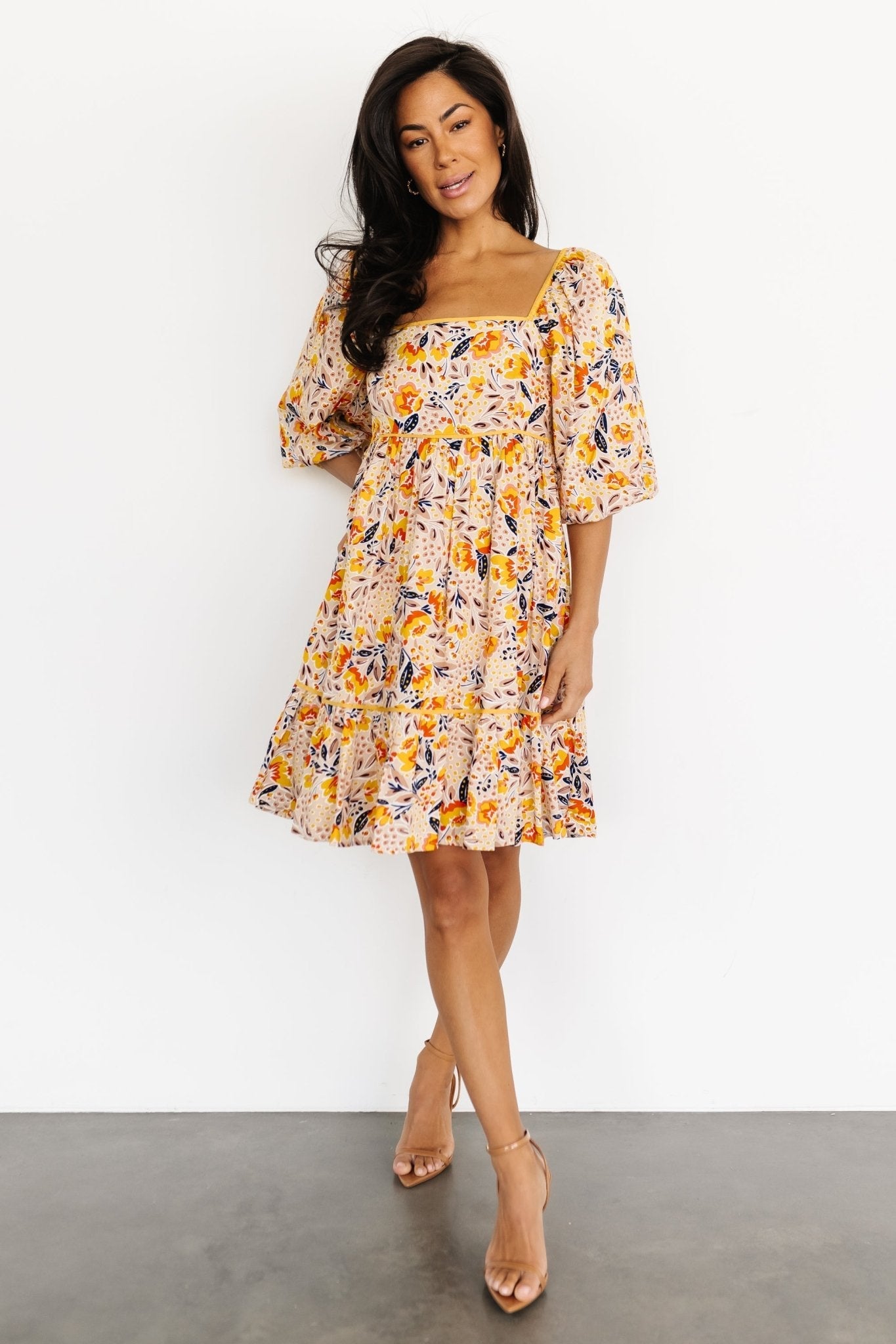 Harriet Short Dress | Golden Multi - Baltic Born