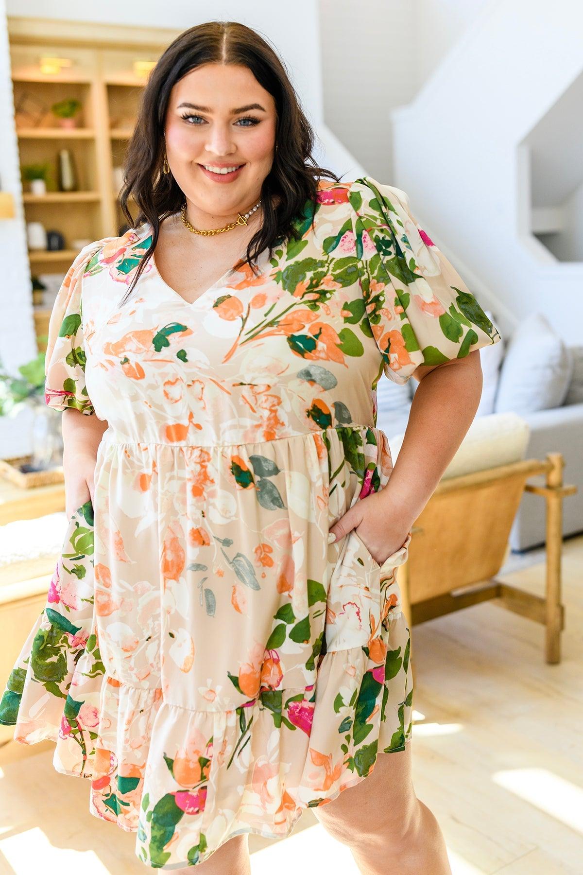 Hazel Blues® |  Delightful Surprise Floral Dress