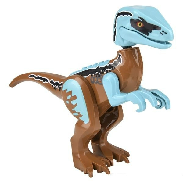 Velociraptor Roaring Dinosaur Block Figure