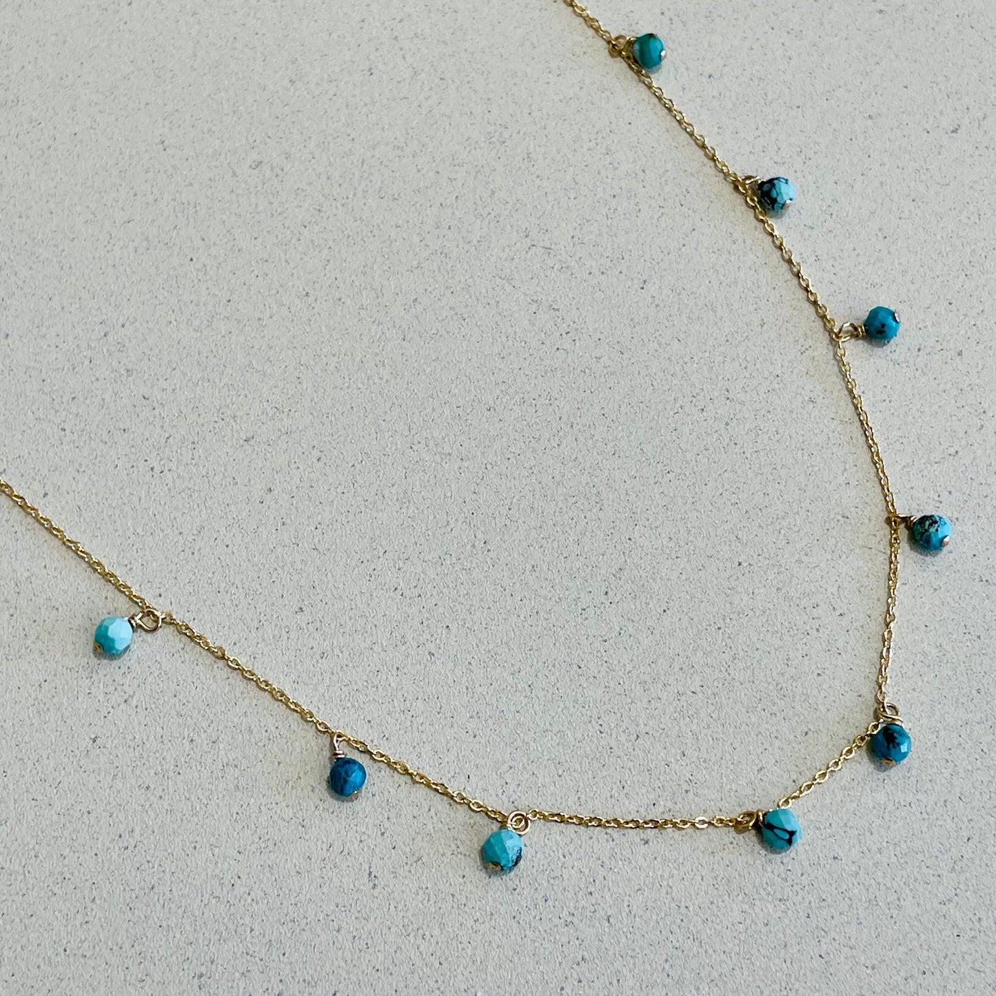 Dainty Dangle Necklace, 14K Gold Fill