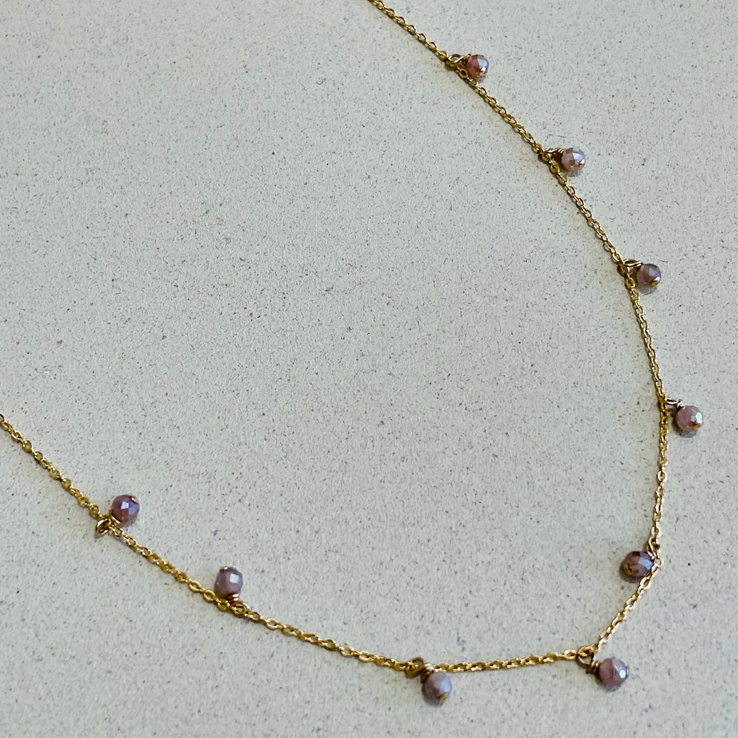 Dainty Dangle Necklace, 14K Gold Fill