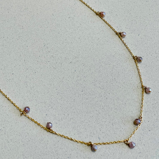 Dainty Dangle Necklace, 14K Gold Fill