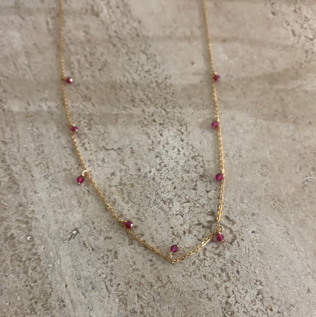 Dainty Dangle Necklace, 14K Gold Fill