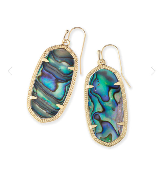 Kendra Scott- Elle Earring Gold/Abalone Shell