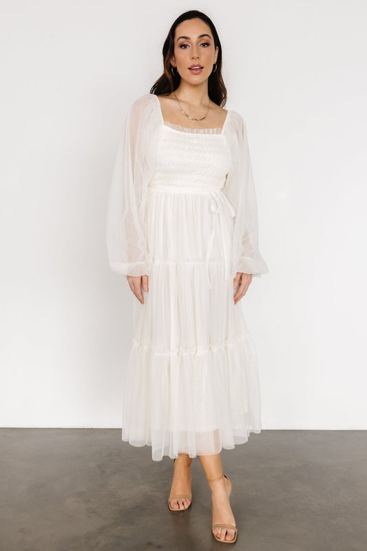 Katrina Tulle Maxi Dress | Cream - Baltic Born