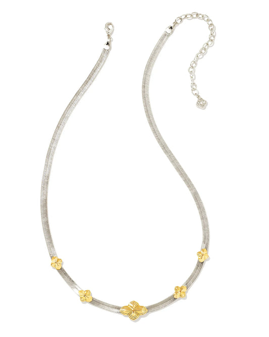 KENDRA SCOTT- Abbie Herringbone Necklace in Mixed Metal