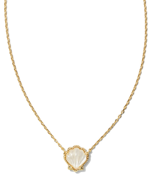 KENDRA SCOTT- Brynne Shell Pendant Necklace Gold Ivory Mother of Pearl