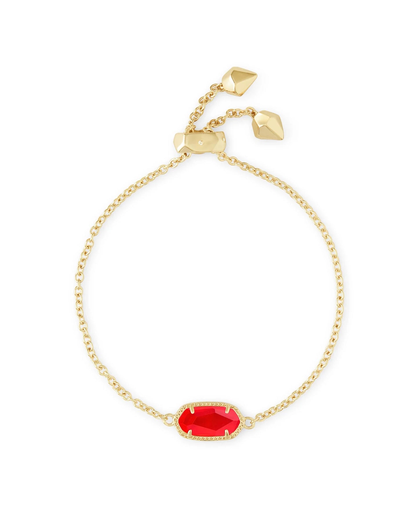 KENDRA SCOTT- Elaina Gold Adjustable Bracelet in Red Illusion