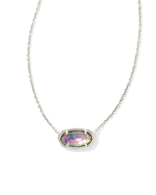 KENDRA SCOTT- Elisa Necklace Rhodium Lilac Abalone