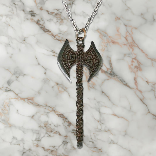 Dwarf Battle Axe Lord of the Rings Bronze Necklace