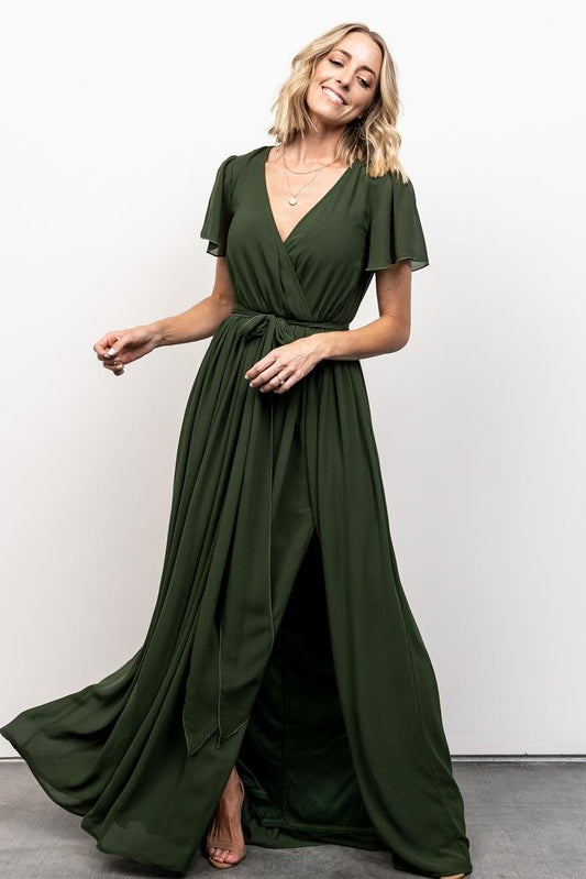 Kristina Maxi Dress | Green - Baltic Born