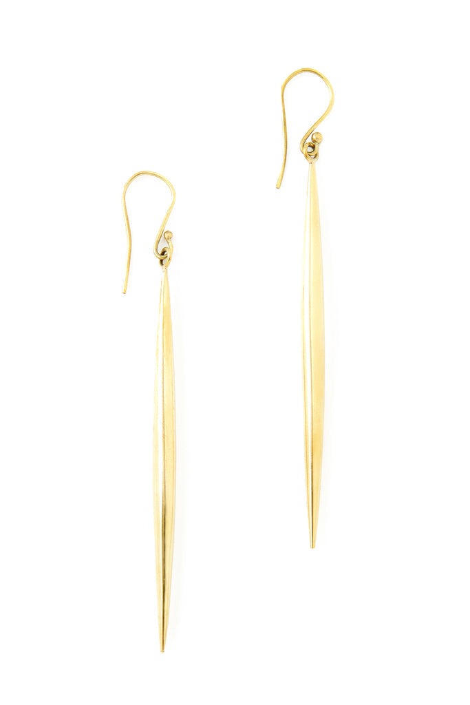 KENYAN BRASS JAVELIN EARRINGS